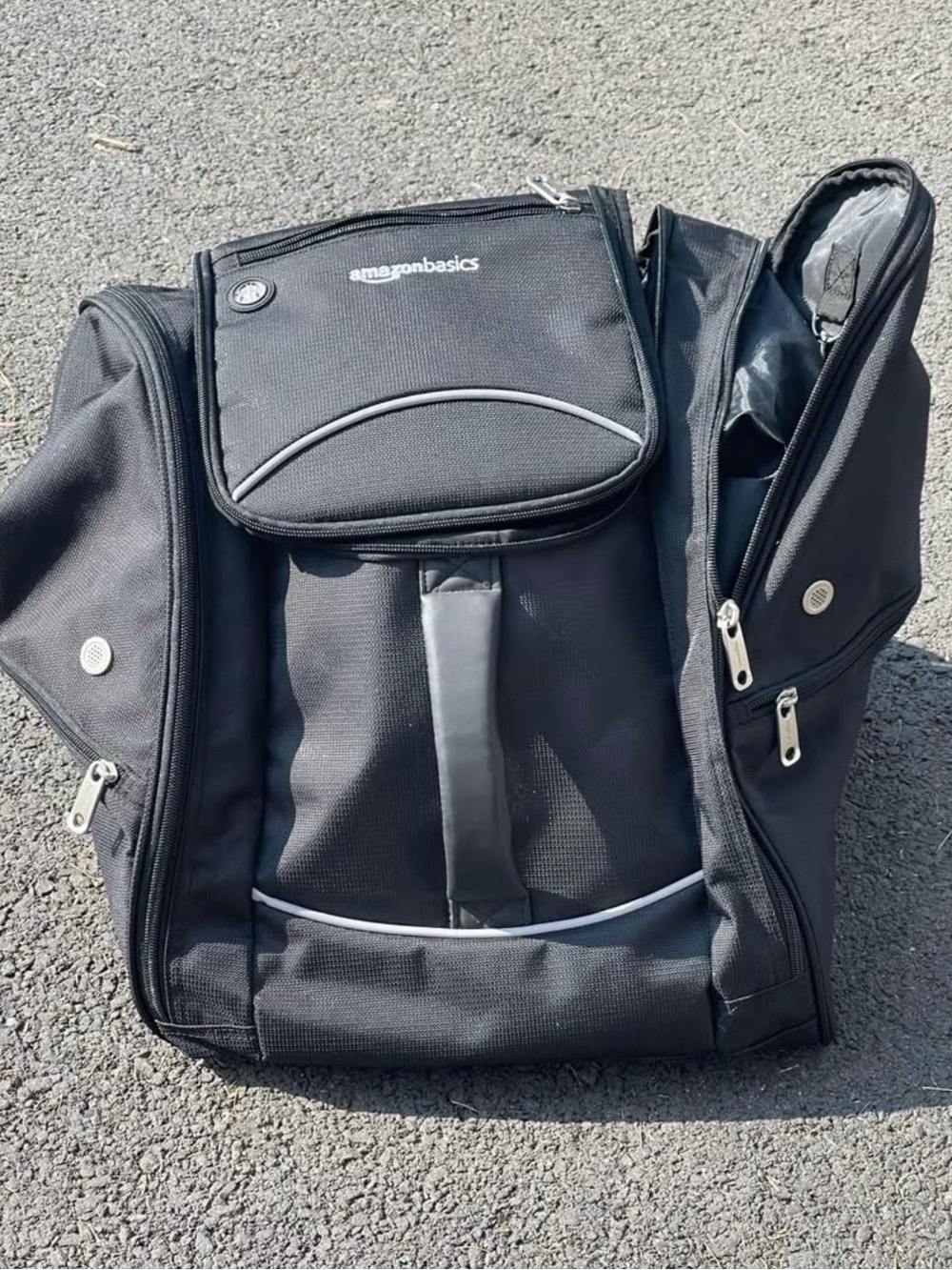 Black Amazon Ski Boot Travel Backpack